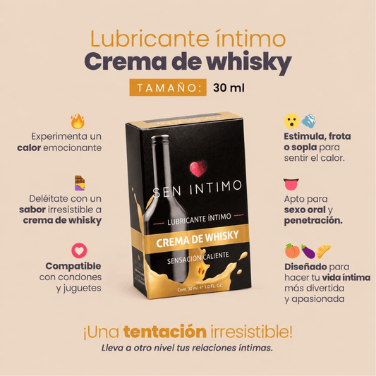 Lubricante Íntimo Caliente Crema de Whisky | Sen Íntimo 30ml