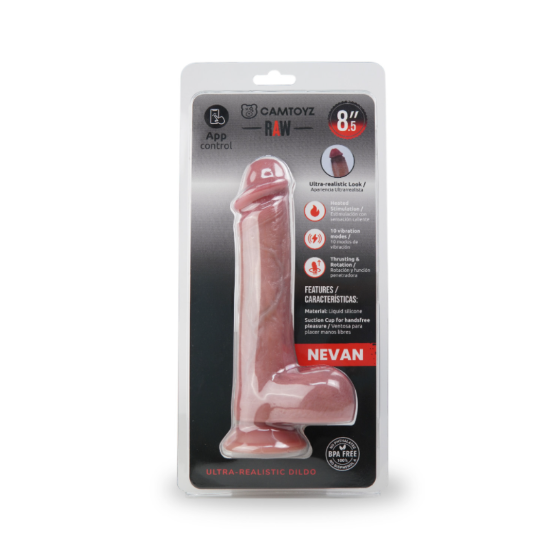 Vibrador Super Realista Autopenetrable con Rotación 22 cm «Nevan»