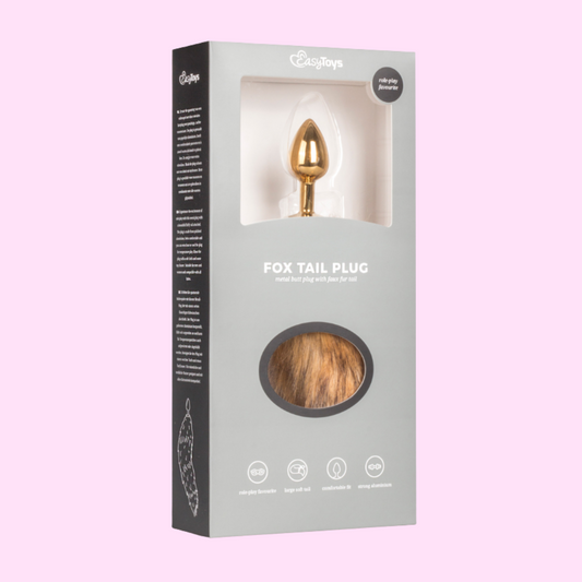Cola de Zorra con Plug Anal - Dorado