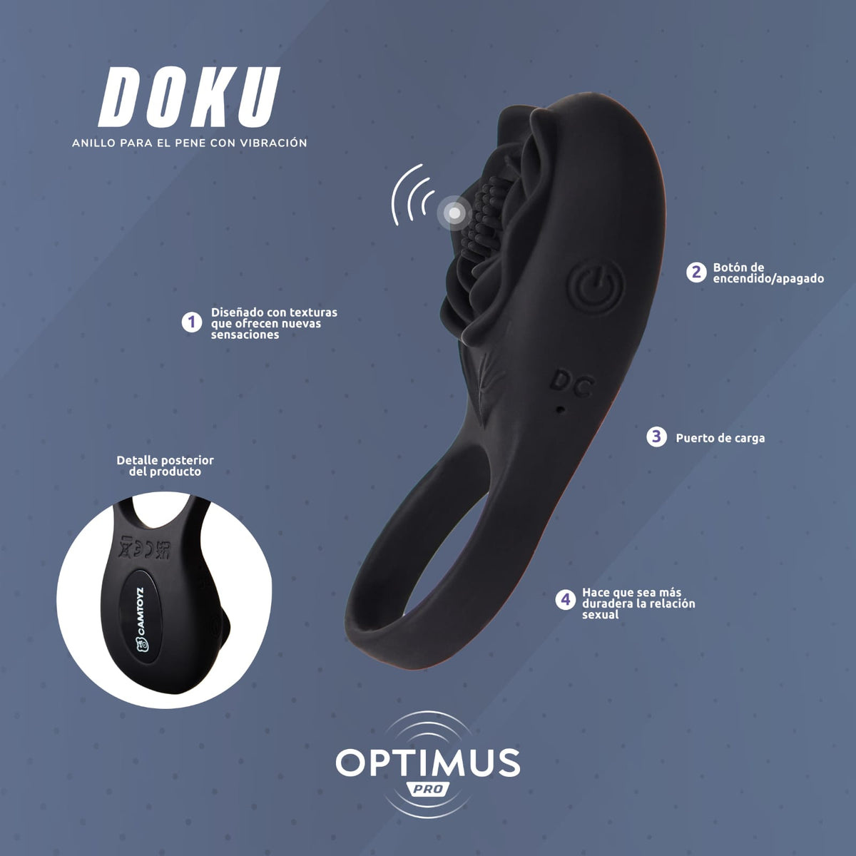 Anillo Vibrador Doku con APP