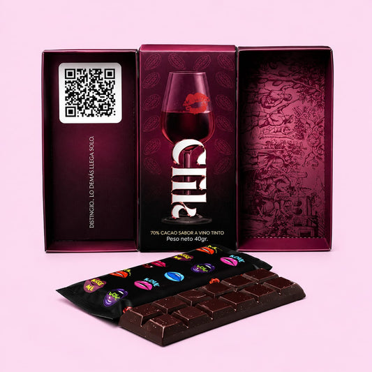 Chocolate Clik Vino Tinto