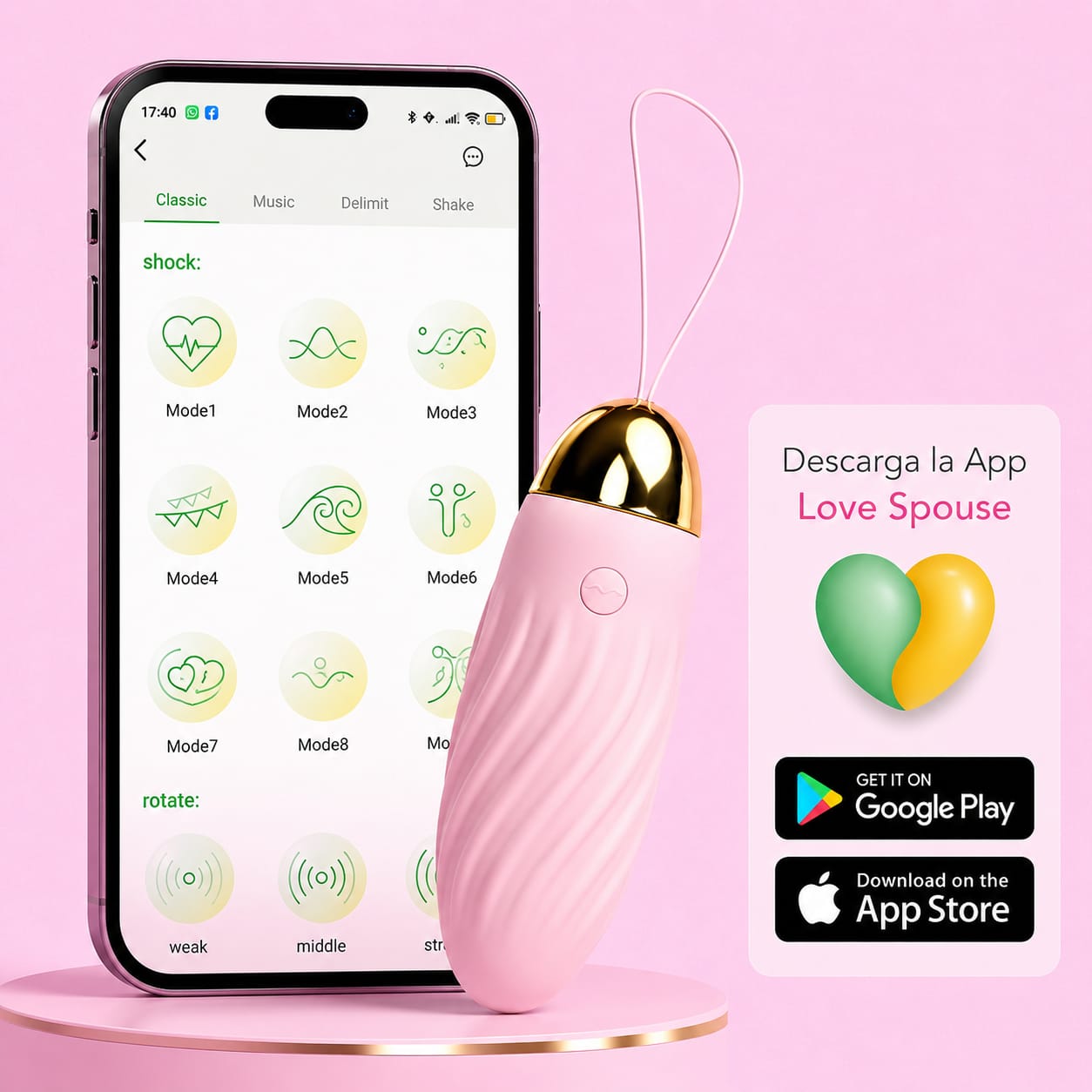 Huevo vibrador con App Elenor Majestic