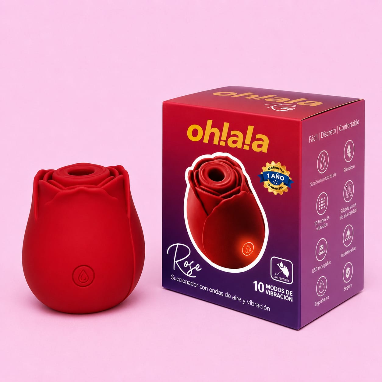 Vibrador y Succionador Ohlala Rose