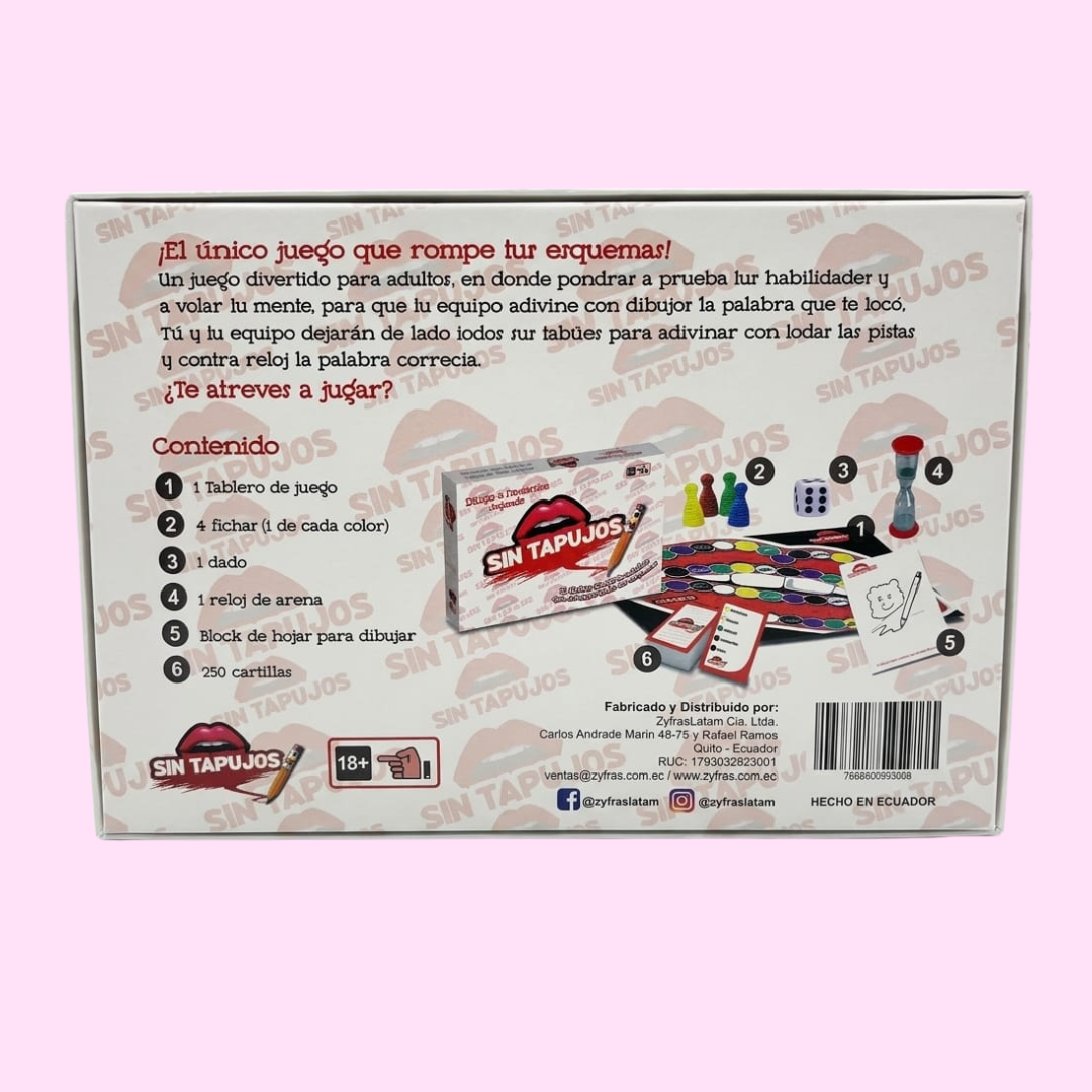 SIN TAPUJOS - JUEGO ÍNTIMO PARA GRUPO DE AMIGOS