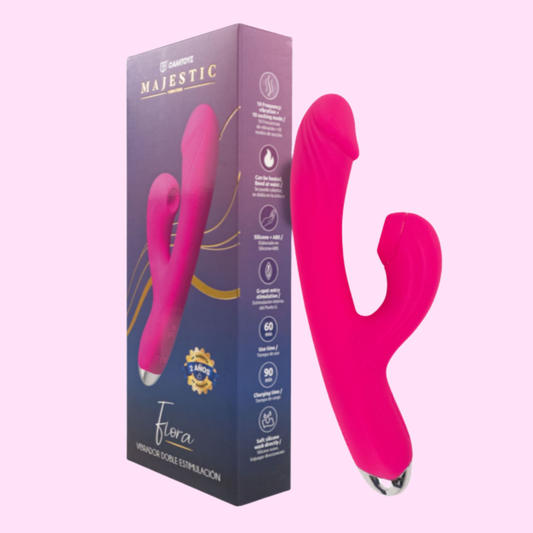 Vibrador Conejo Recargable con Succión Flora Camtoyz
