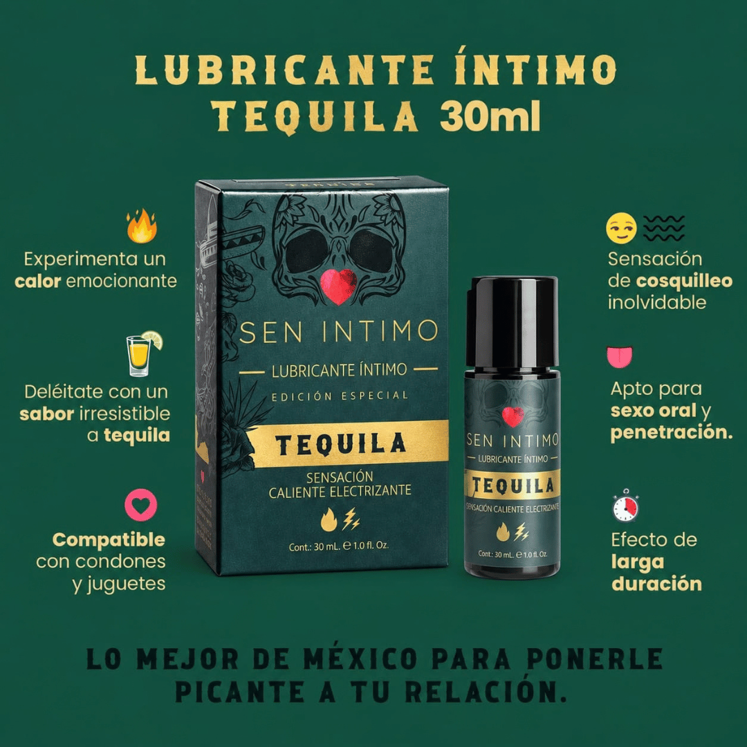 Lubricante Íntimo Electrizante Tequila - Sen Íntimo 30ml