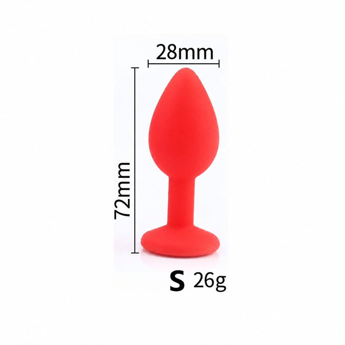 Plug Anal de Silicona con Diamante Corazón