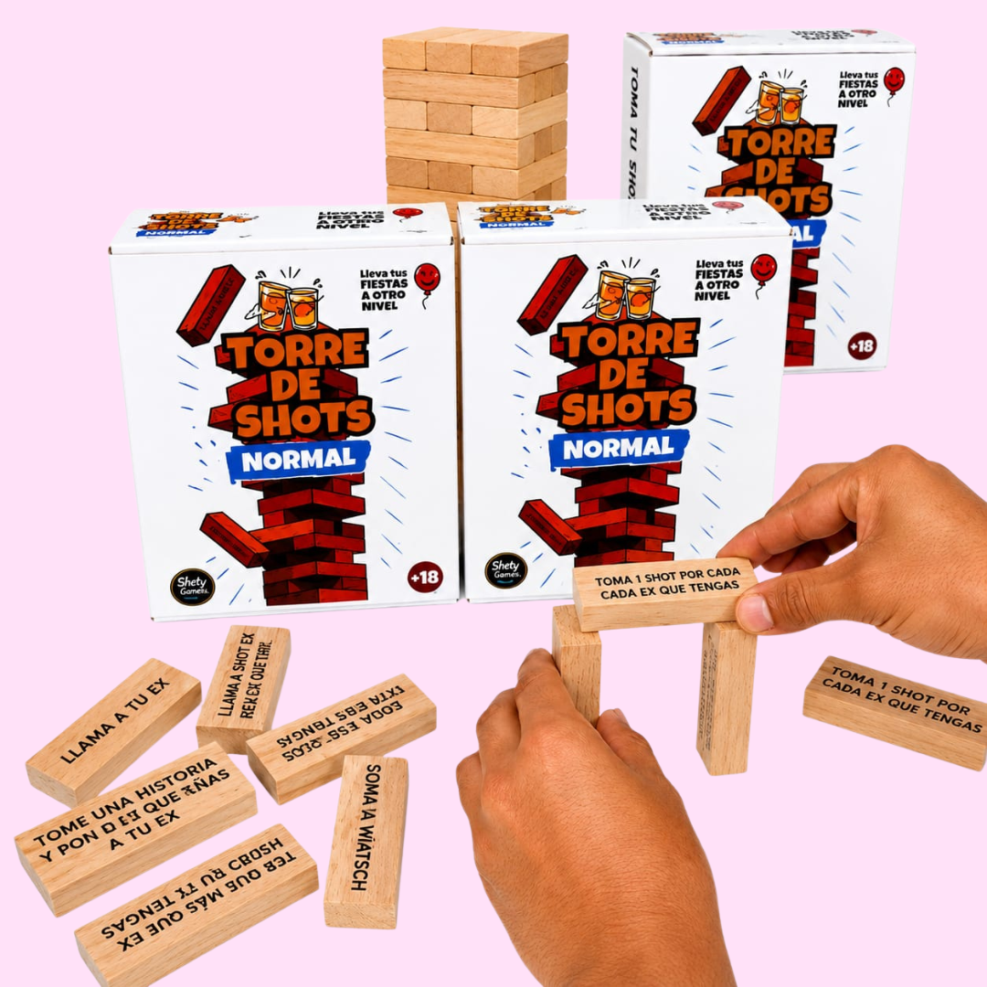 Jenga de shots para amigos