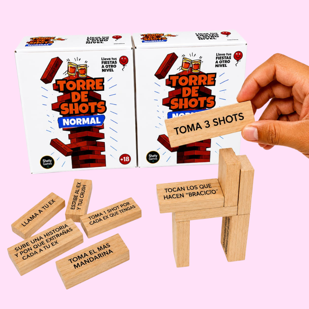 Jenga de shots para amigos