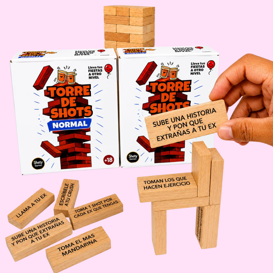 Jenga de shots para amigos