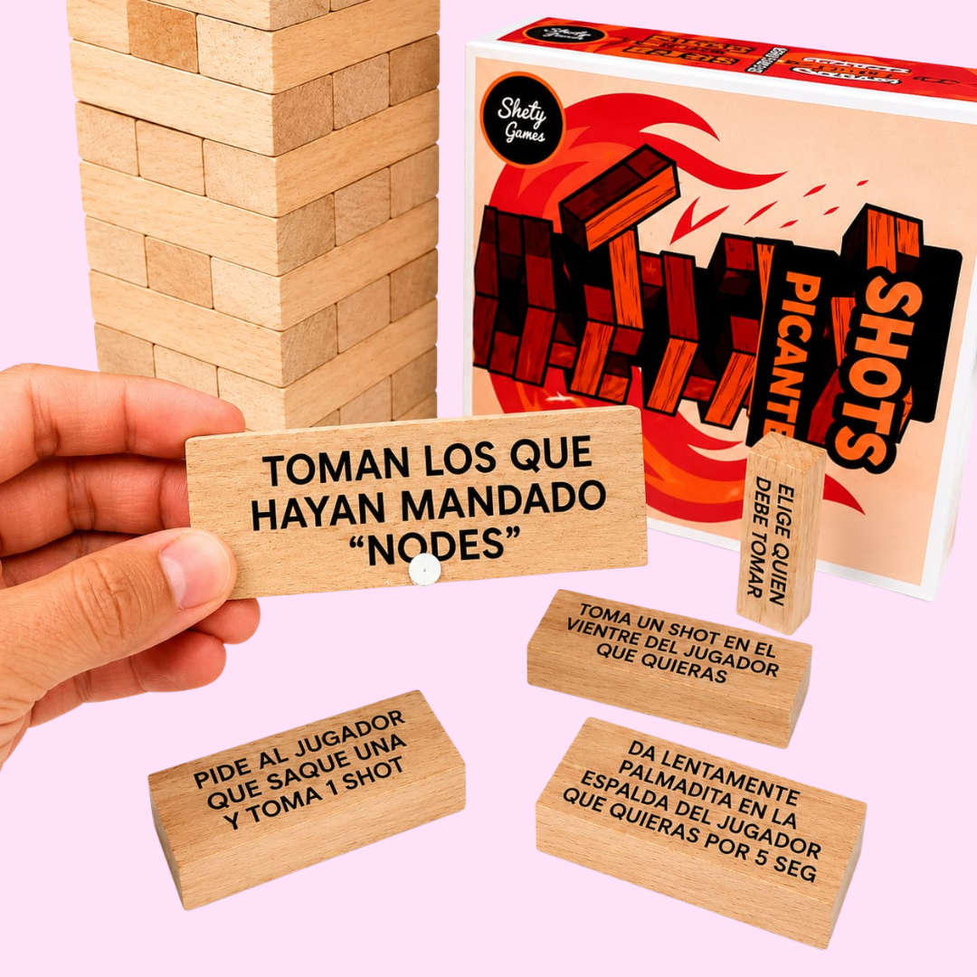 Jenga de shots para amigos calientes