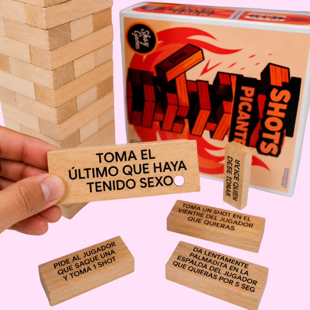 Jenga de shots para amigos calientes